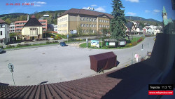 Střed obce Rokytnice nad Jizerou