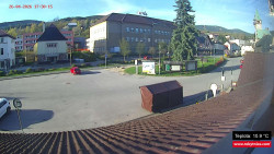 Střed obce Rokytnice nad Jizerou