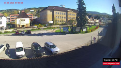 Střed obce Rokytnice nad Jizerou