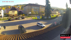 Střed obce Rokytnice nad Jizerou