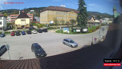 Střed obce Rokytnice nad Jizerou