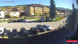 Střed obce Rokytnice nad Jizerou
