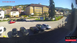 Střed obce Rokytnice nad Jizerou