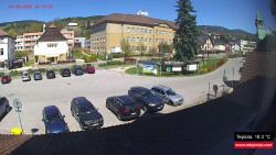 Střed obce Rokytnice nad Jizerou