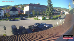Střed obce Rokytnice nad Jizerou