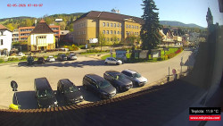 Střed obce Rokytnice nad Jizerou