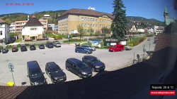 Střed obce Rokytnice nad Jizerou