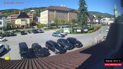 Střed obce Rokytnice nad Jizerou