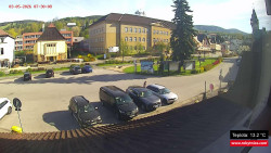Střed obce Rokytnice nad Jizerou
