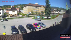Střed obce Rokytnice nad Jizerou