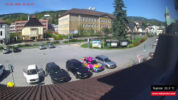 Střed obce Rokytnice nad Jizerou