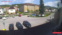 Střed obce Rokytnice nad Jizerou