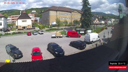 Střed obce Rokytnice nad Jizerou