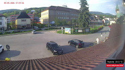 Střed obce Rokytnice nad Jizerou