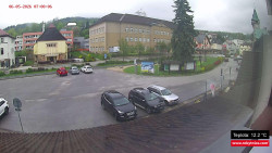 Střed obce Rokytnice nad Jizerou