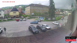 Střed obce Rokytnice nad Jizerou