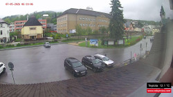 Střed obce Rokytnice nad Jizerou