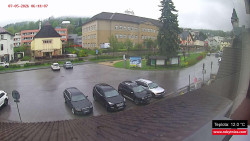 Střed obce Rokytnice nad Jizerou