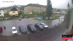 Střed obce Rokytnice nad Jizerou