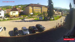 Střed obce Rokytnice nad Jizerou