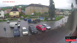 Střed obce Rokytnice nad Jizerou