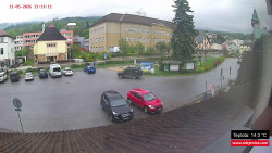 Střed obce Rokytnice nad Jizerou