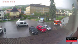 Střed obce Rokytnice nad Jizerou