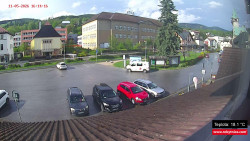 Střed obce Rokytnice nad Jizerou