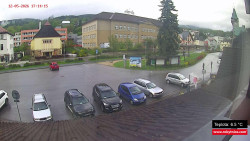 Střed obce Rokytnice nad Jizerou