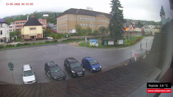 Střed obce Rokytnice nad Jizerou