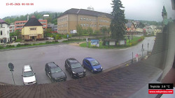 Střed obce Rokytnice nad Jizerou
