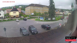 Střed obce Rokytnice nad Jizerou