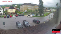 Střed obce Rokytnice nad Jizerou