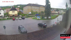 Střed obce Rokytnice nad Jizerou