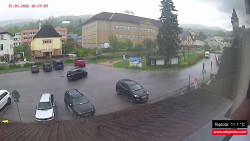 Střed obce Rokytnice nad Jizerou