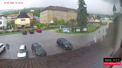 Střed obce Rokytnice nad Jizerou