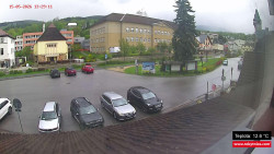 Střed obce Rokytnice nad Jizerou