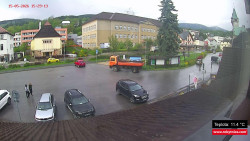 Střed obce Rokytnice nad Jizerou