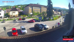 Střed obce Rokytnice nad Jizerou