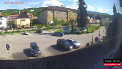 Střed obce Rokytnice nad Jizerou