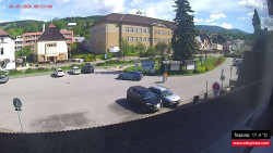 Střed obce Rokytnice nad Jizerou