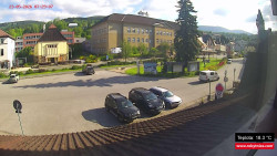 Střed obce Rokytnice nad Jizerou
