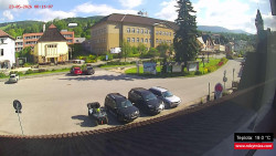 Střed obce Rokytnice nad Jizerou