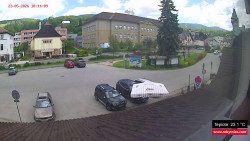 Střed obce Rokytnice nad Jizerou