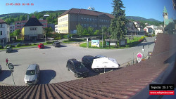 Střed obce Rokytnice nad Jizerou