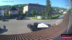 Střed obce Rokytnice nad Jizerou