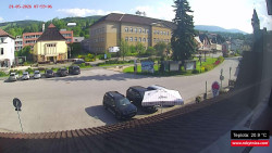 Střed obce Rokytnice nad Jizerou