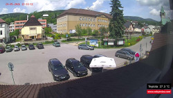 Střed obce Rokytnice nad Jizerou