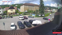 Střed obce Rokytnice nad Jizerou