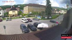 Střed obce Rokytnice nad Jizerou